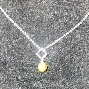 Simply Square Pearl Pendant